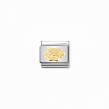 Nomination Gold Golden Retriever Composable Charm